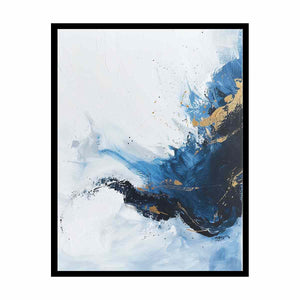 Blue Gold Art Canvas Print