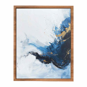 Blue Gold Art Poster