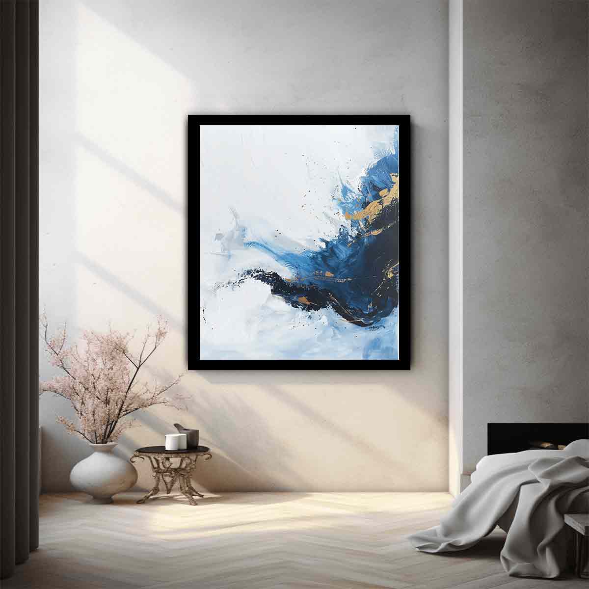 Blue Gold Art Painting