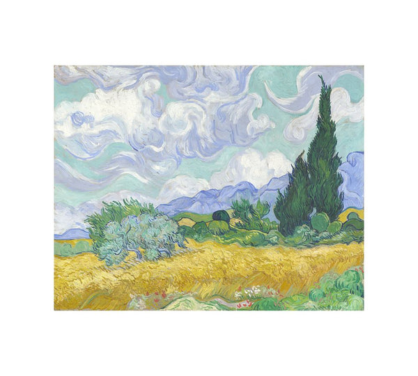 Wheat Field with Cypresses Canvas Print