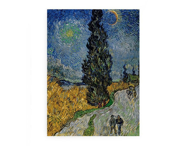 Vincent van Gogh - Road with Cypress and Star, Canvas Print 