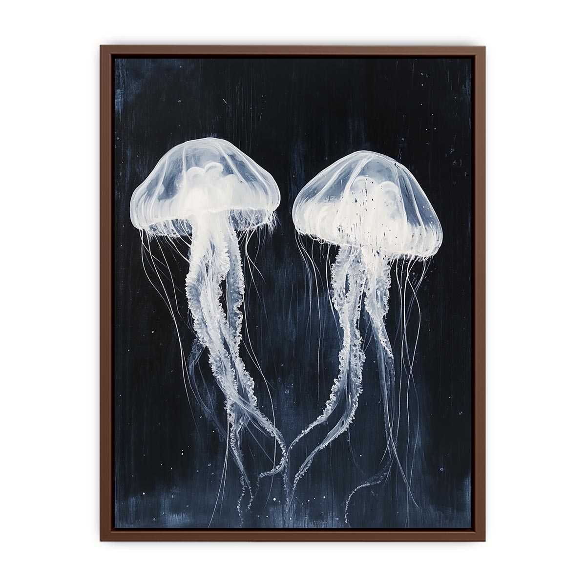 jellyfish  black and white  Poster