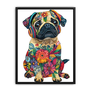 Whimsical Pug  Painting