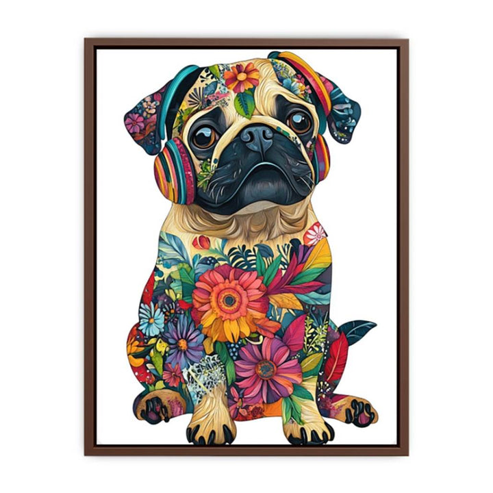 Whimsical Pug  Poster