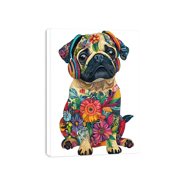 Whimsical Pug Canvas Print