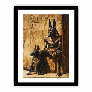 The Anubis  and Horous  Art Print