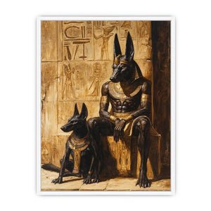 The Anubis  and Horous Framed Print
