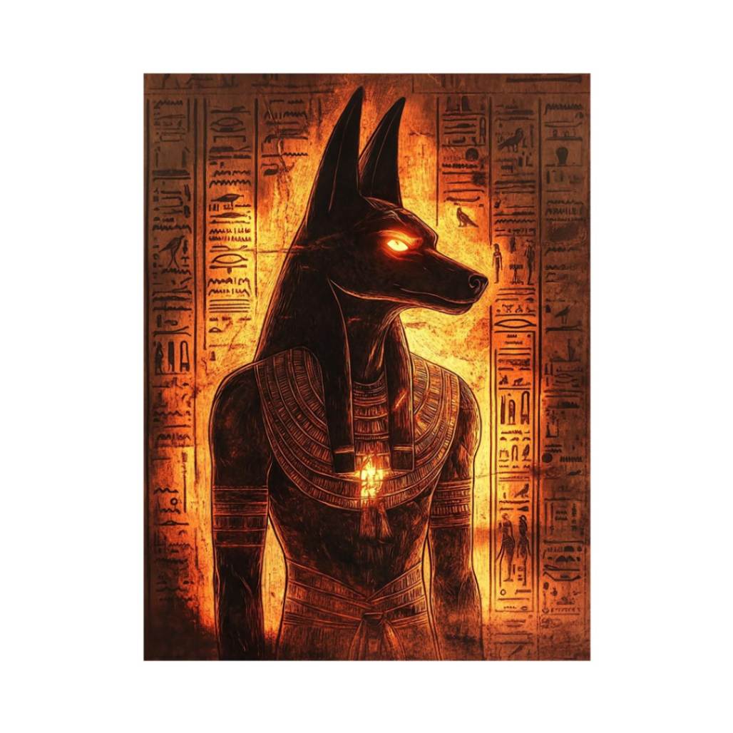 Egyptian Anubis lighted