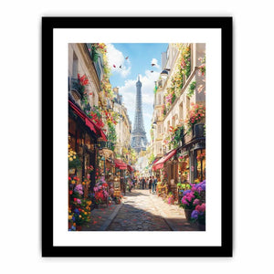 Vibrant street in paris  Art Print