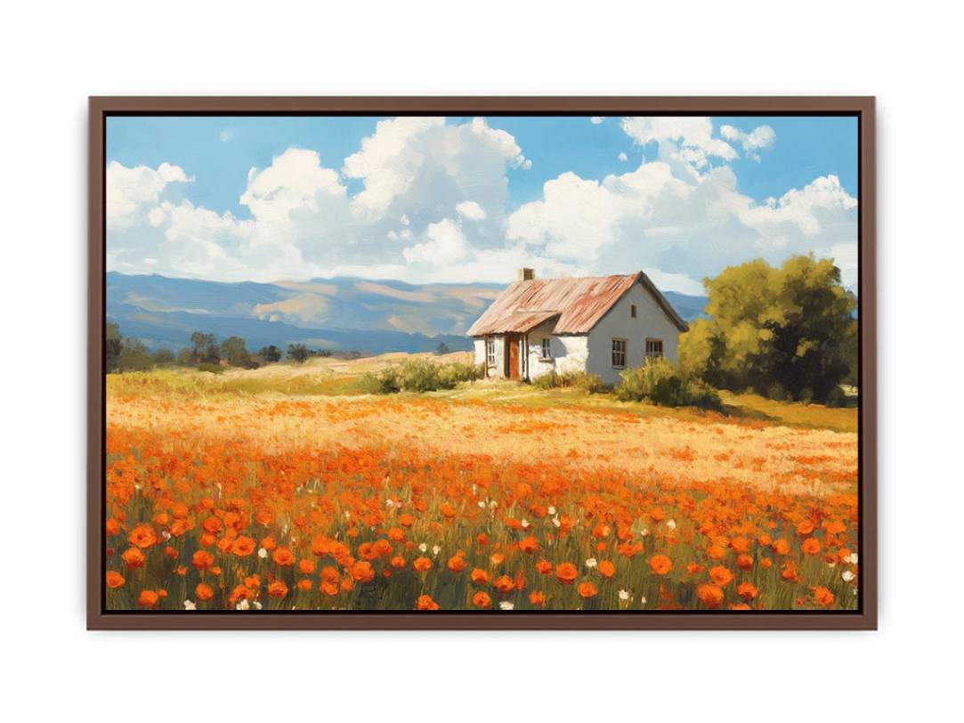 Poppies Landscape  Poster