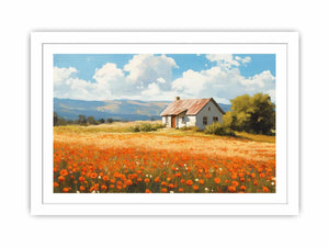 Poppies Landscape Streched canvas