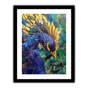 Mosaic peacock  Art Print