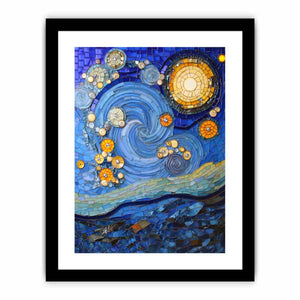 Mosaic Starry Night  Art Print