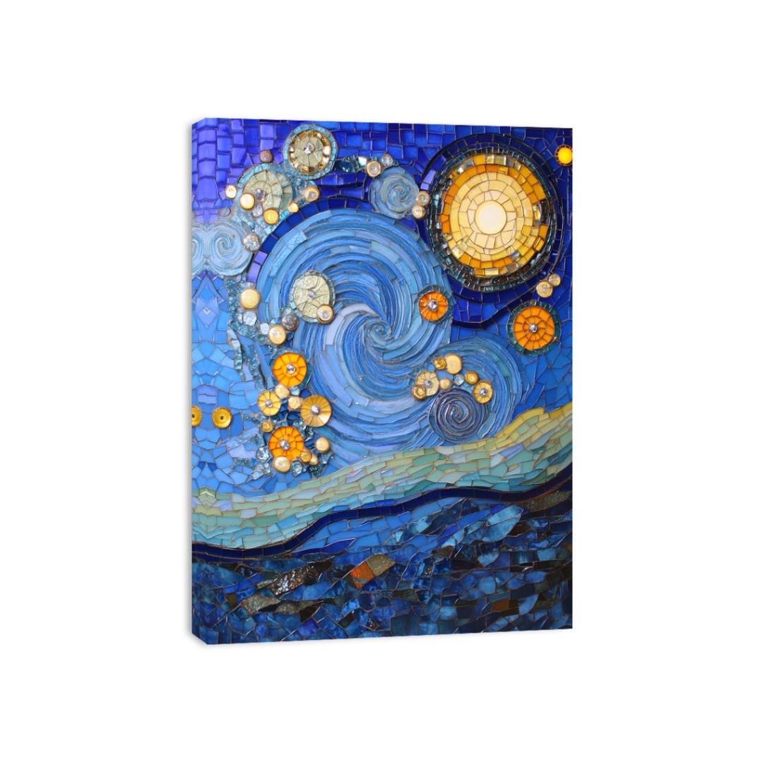 Mosaic Starry Night Canvas Print