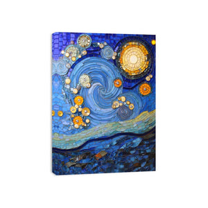 Mosaic Starry Night Canvas Print
