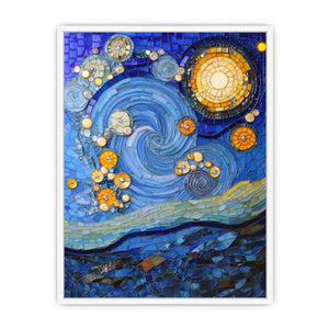 Mosaic Starry Night Framed Print