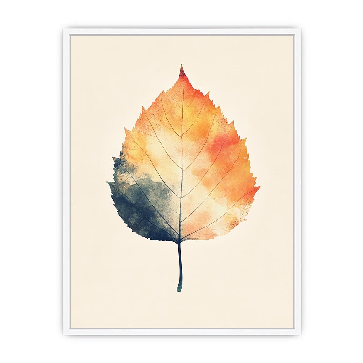 minimalist leaf Framed Print