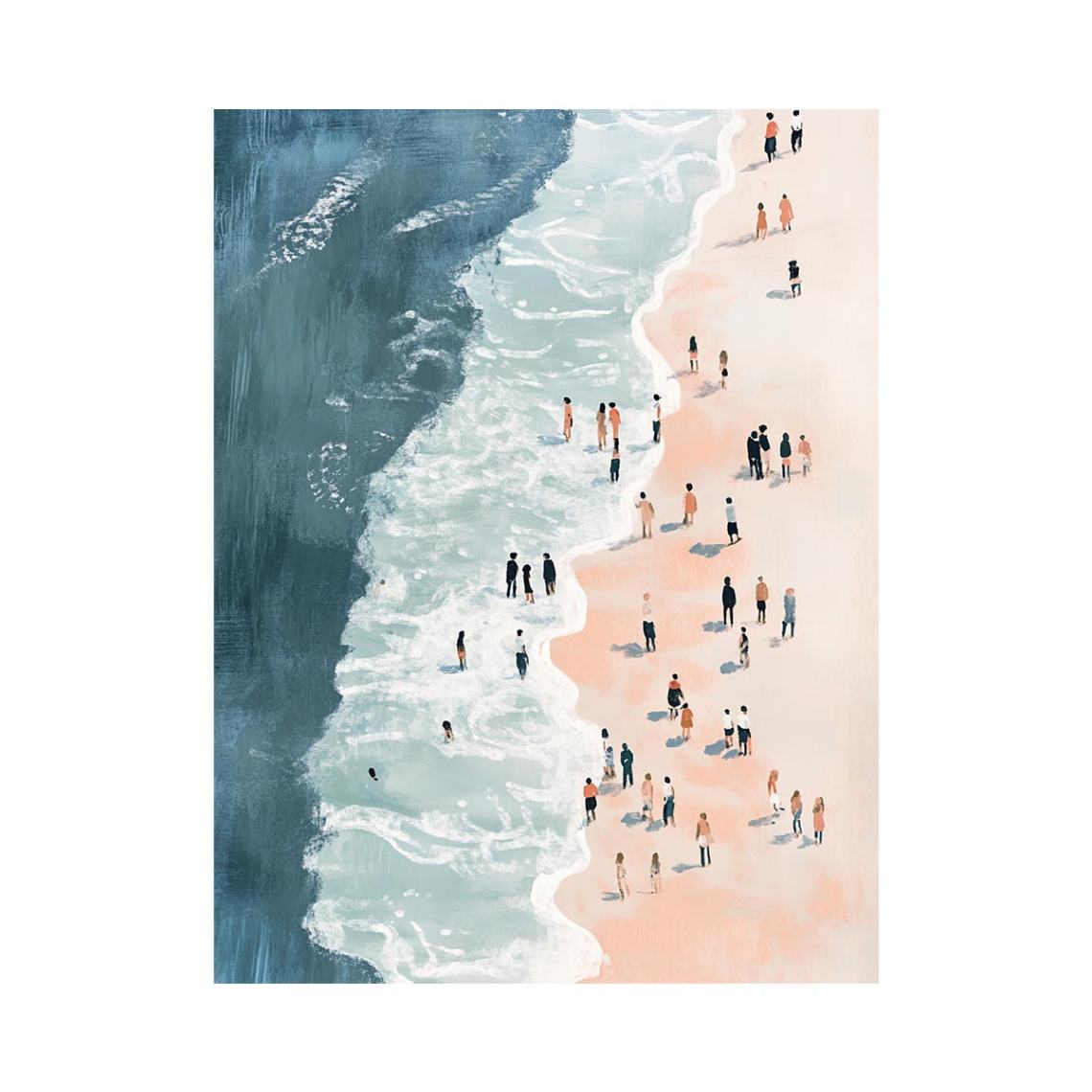 Birds eye view beach painting