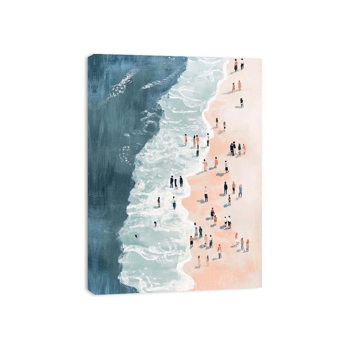 Birds eye view beach painting Canvas Print