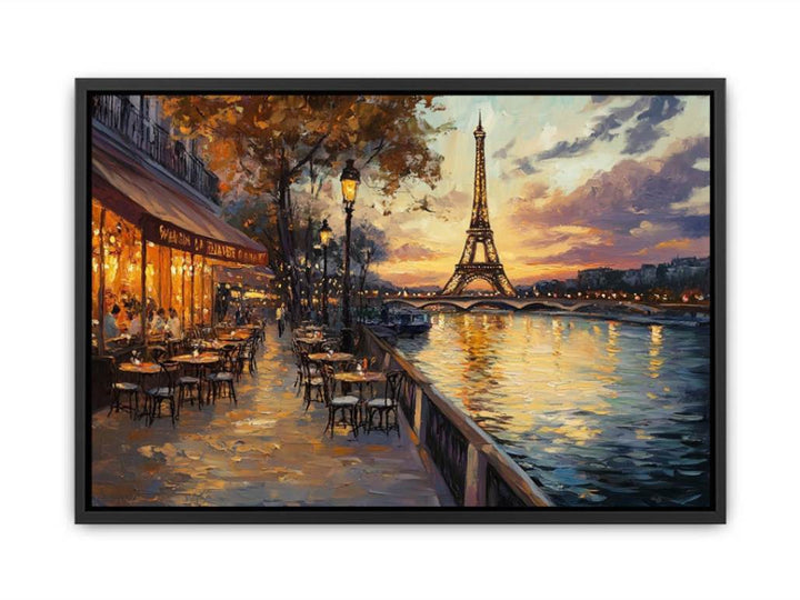 Paris riverside  Painting