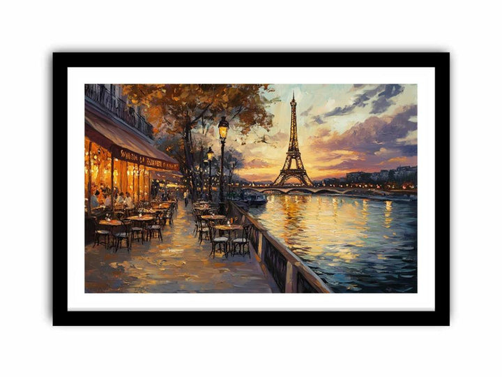 Paris riverside  Art Print