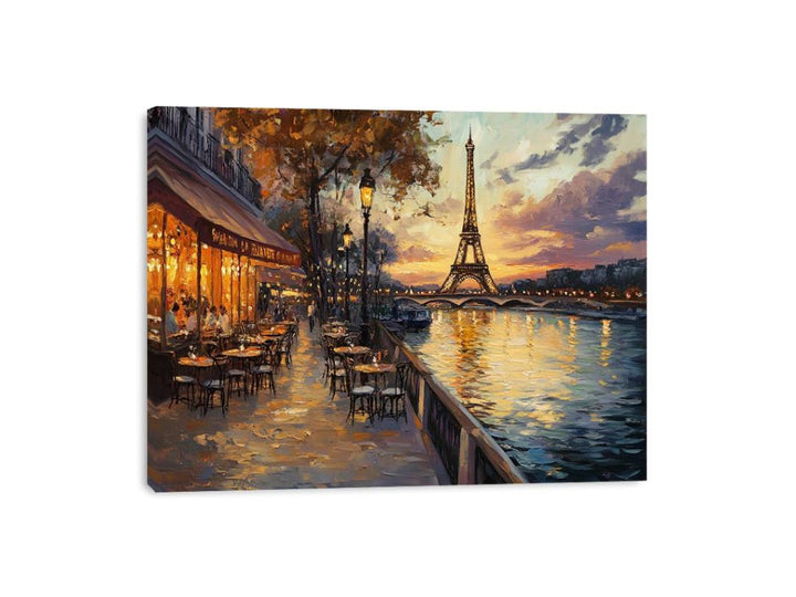 Paris riverside Canvas Print