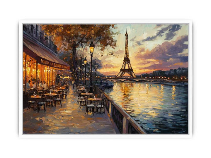 Paris riverside Framed Print