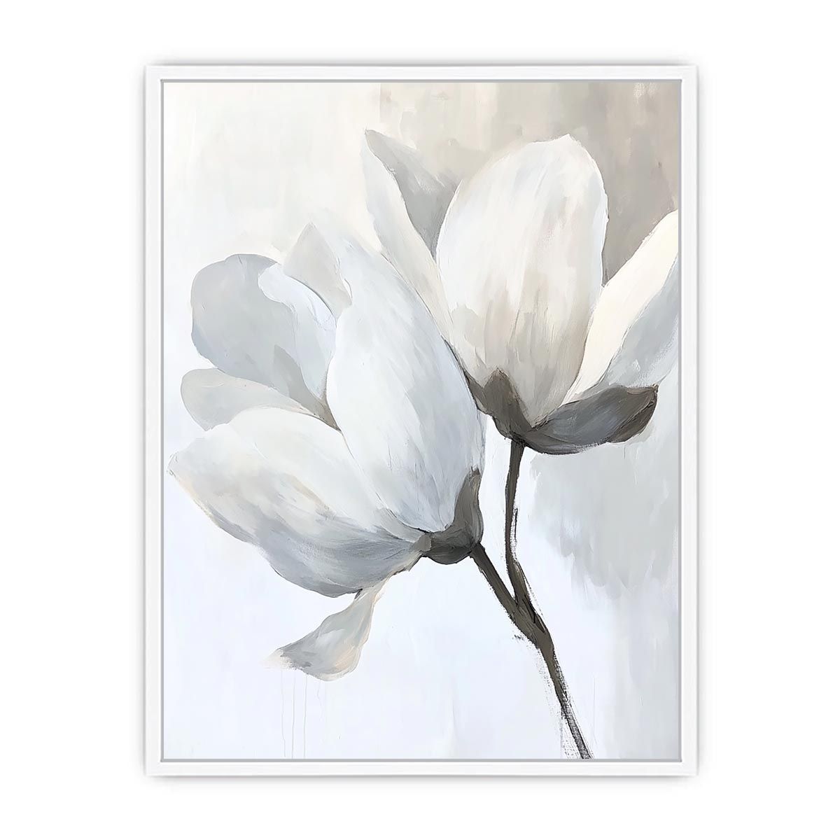 White Petals Framed Print