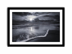 monochrome beach  Art Print