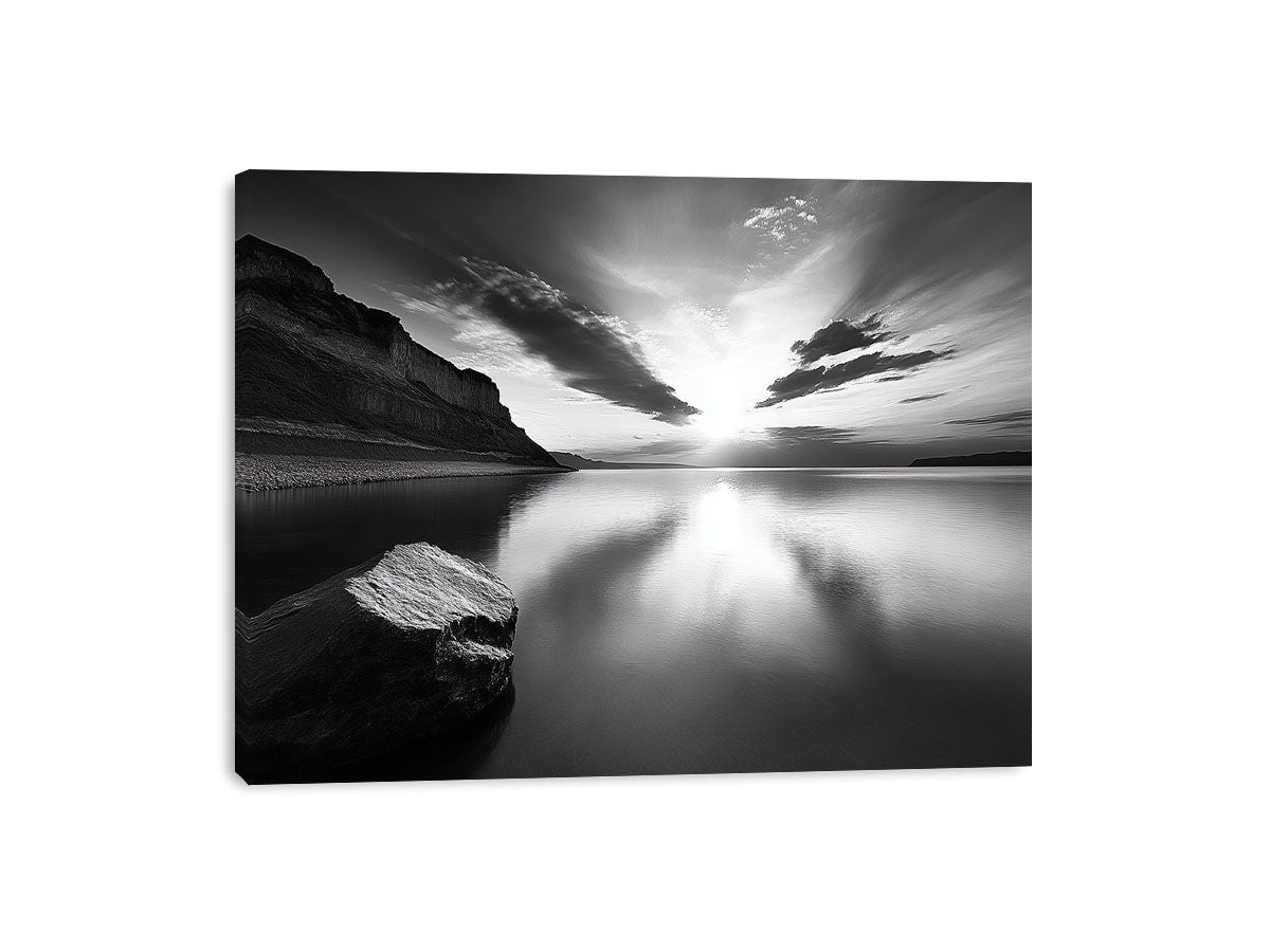 Monochrome  Lake Canvas Print
