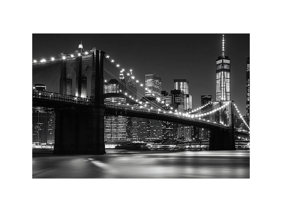 New York black and white city photography canvas print for modern living room decor