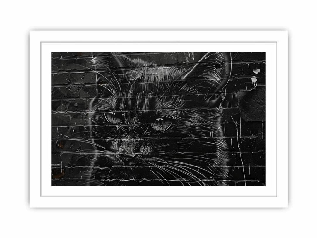 Graffiti Cat Streched canvas