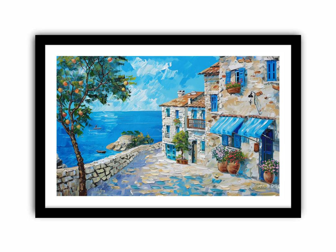 Santorini Bliss  Art Print