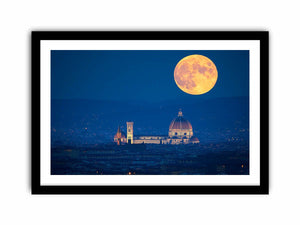 Moon Over Florance   Art Print