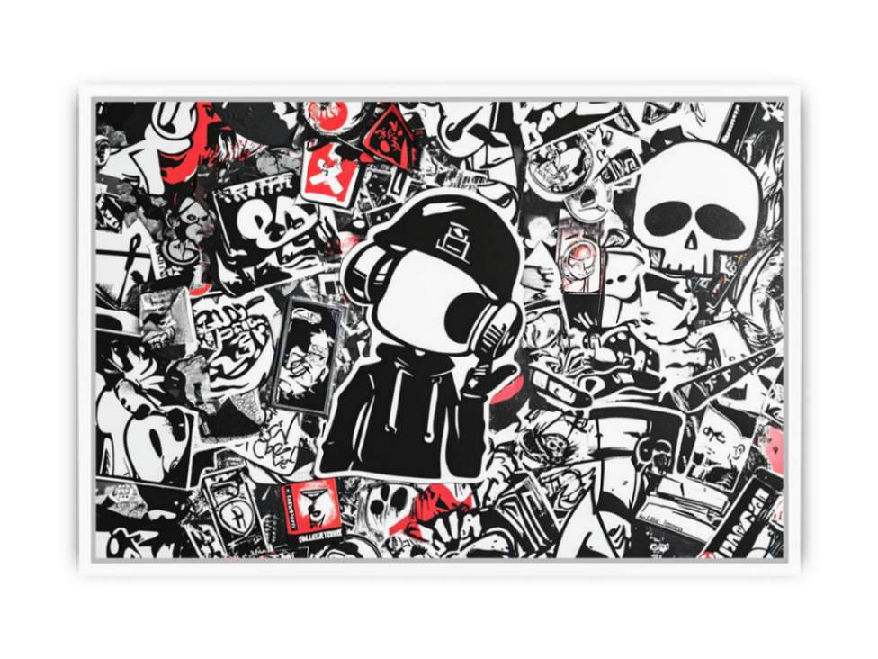 Graffiti Characters Framed Print