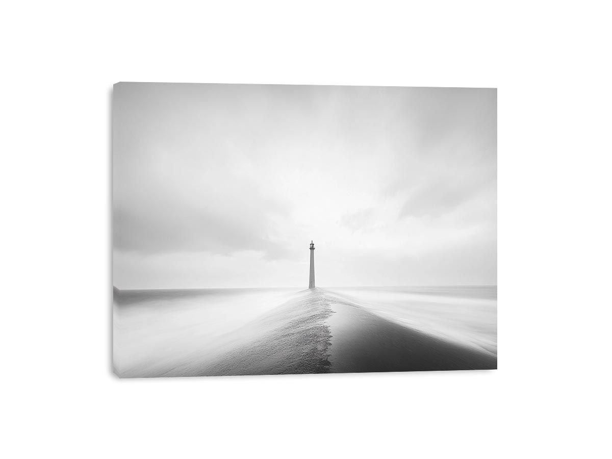 Lighthouse Monochrome Canvas Print