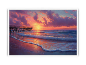 Peaceful  Sunset Framed Print