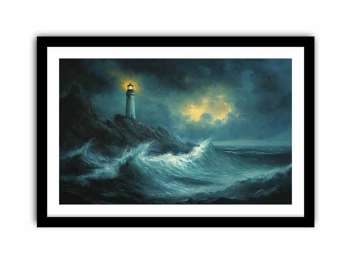 Moonlit Watchtower  Art Print