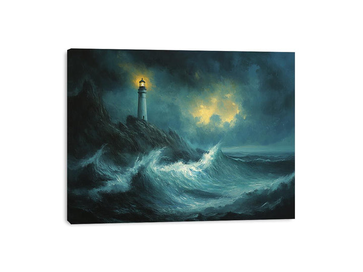 Moonlit Watchtower Canvas Print
