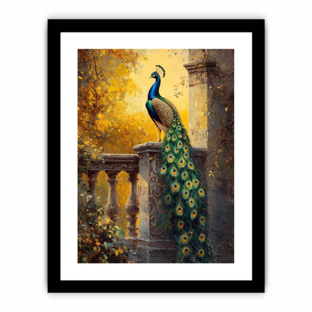 Sunset Glory Peacock  Art Print