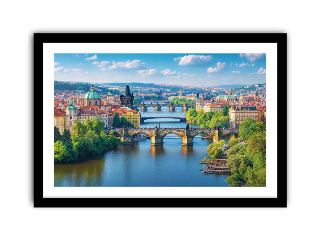 Prague Cityscape  Art Print