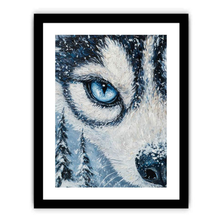 Blue Eyes Husky  Art Print