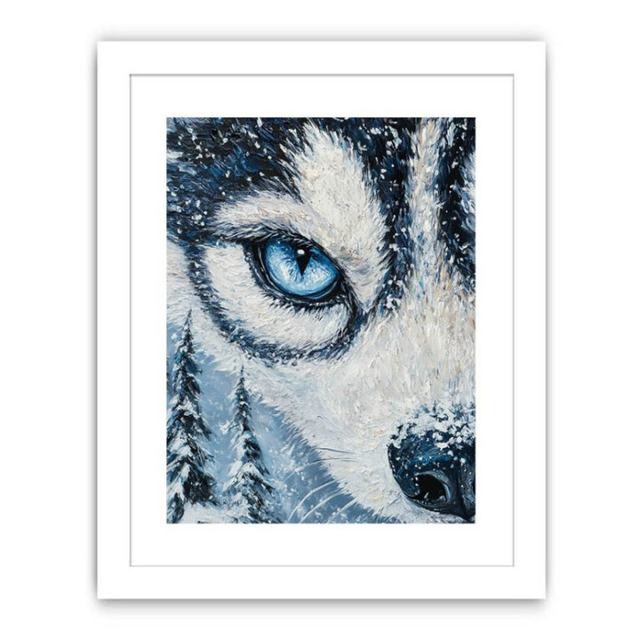 Blue Eyes Husky Streched canvas