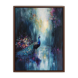 Peacock In Rain  Poster
