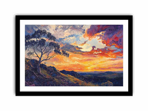 Mount Larcom  Art Print