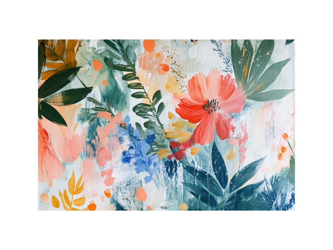 Soft floral ethereal bloom canvas print for dreamy pastel interior styling