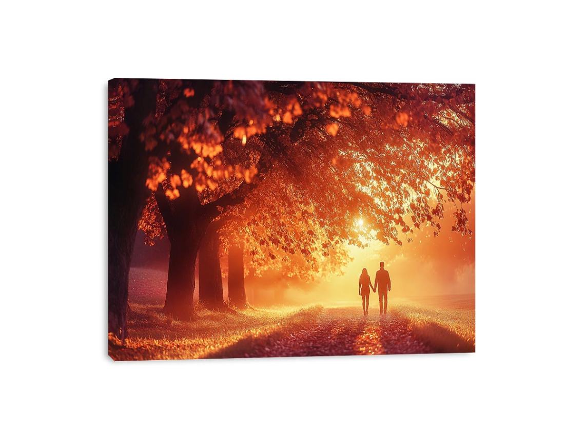 Golden Ember Symphony Canvas Print