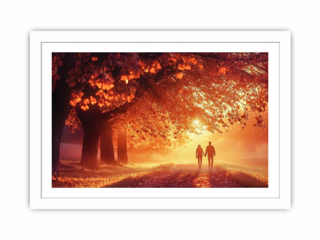 Golden Ember Symphony Streched canvas