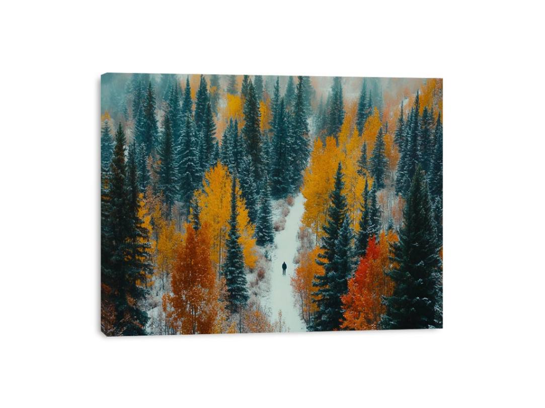 Sunset In The Leaves Canvas Print