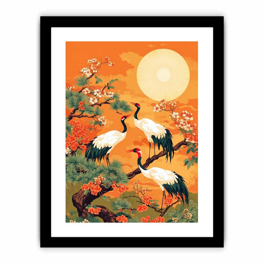 Whispering Cranes Of Twilight  Art Print